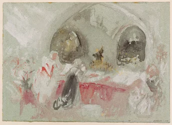 Service in the chapel at Petworth, 1830